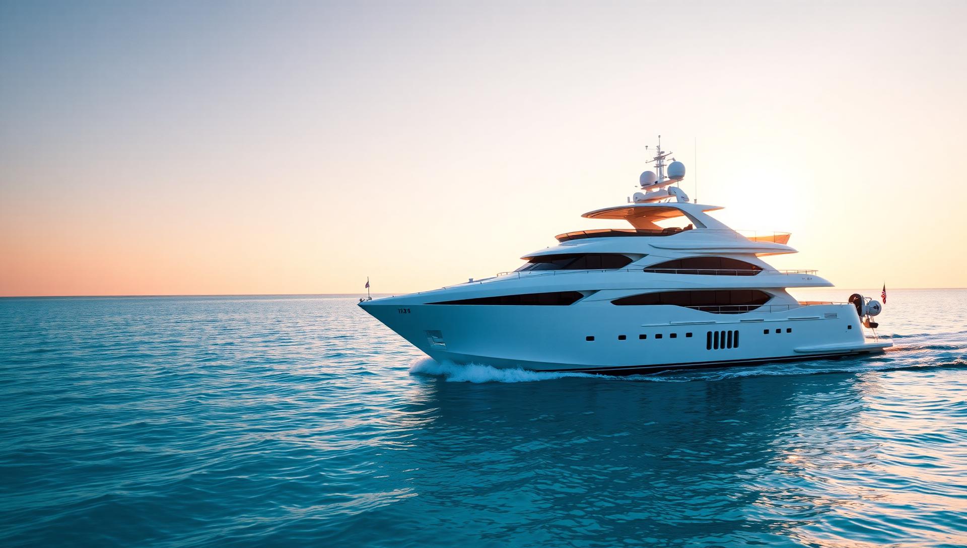 Motor yacht at sea